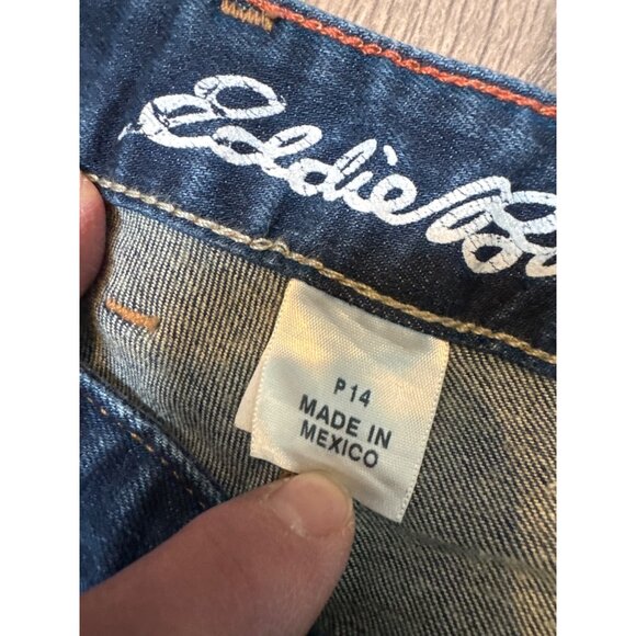Eddie Bauer Slightly Curvy Straight Leg Jeans P14 Dark Denim - Picture 4 of 10